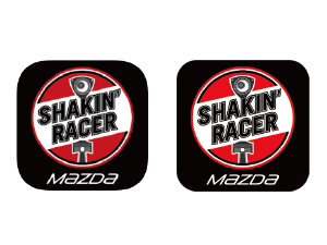 「SHAKIN’ RACER」。iOS版、Android版ともに無料。条件／iOS 6.0以上。Android4.0以上。詳細はiTunes、またはGoogle Playで確認を