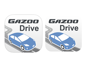「GAZOO Drive」。iOS版、Android版ともに無料。条件／iOS 5.1以上。Android4.0以上。詳細はiTunesおよびGoogle playで確認を