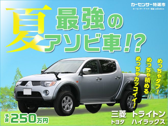 ピックアップトラックは最強のアソビ車!?｜カーセンサー特選市