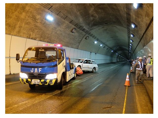 土湯トンネル防災訓練の様子