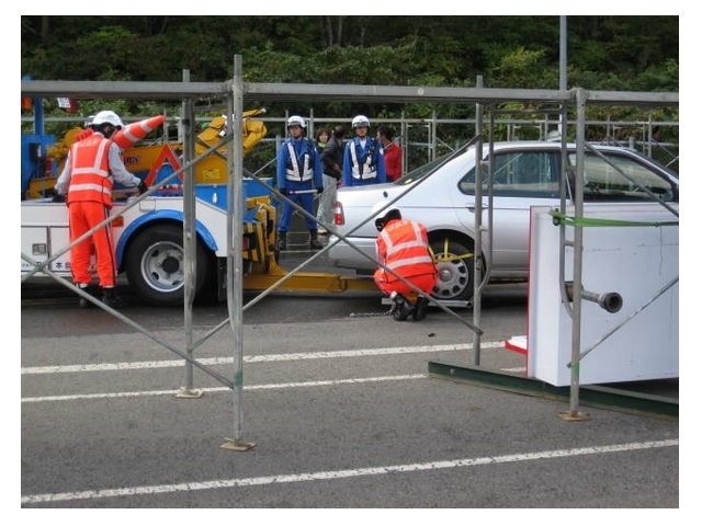 秋田自動車道(北上西～湯田)トンネル防災総合訓練の様子