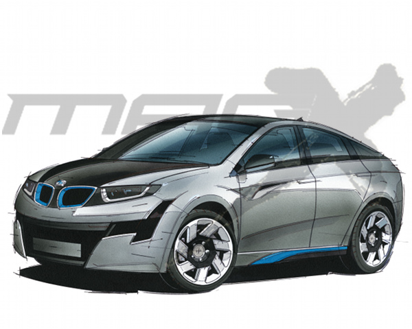 ▲BMWが開発している燃料電池車、i5。クーペ風のクロスオーバーで、X6に似た雰囲気になるようだ