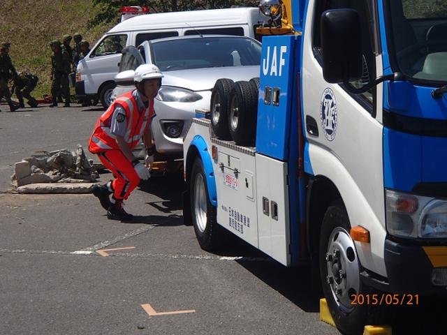 放置車両排除を想定した作業