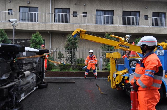 ＪＡＦ関西ロードサービス競技研修会の様子