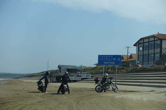 ▲この日も他県ナンバーのバイクが目立った