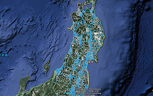 ▲通行実績情報マップ(2011年3月12日時点の公開データ)