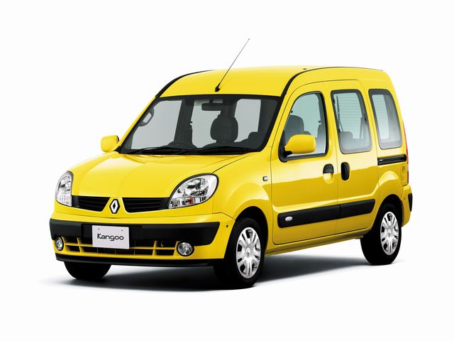 ▲旧型ルノー カングーは、02年3月から09年8月まで販売された5人乗りフルゴネット乗用車。本国フランスでは商用車としても使われるが、日本では「可愛くて使える乗用車」としてプチブレイク