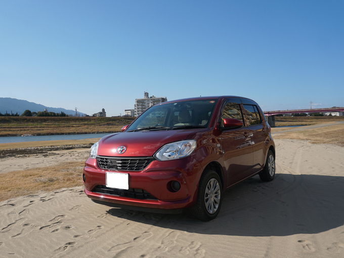 ▲散歩した車：トヨタ パッソ（現行型）