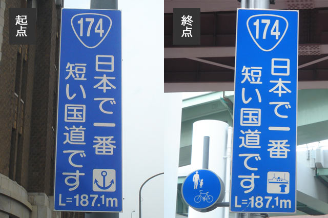 日本で一番短い国道です_看板｜CS探偵団